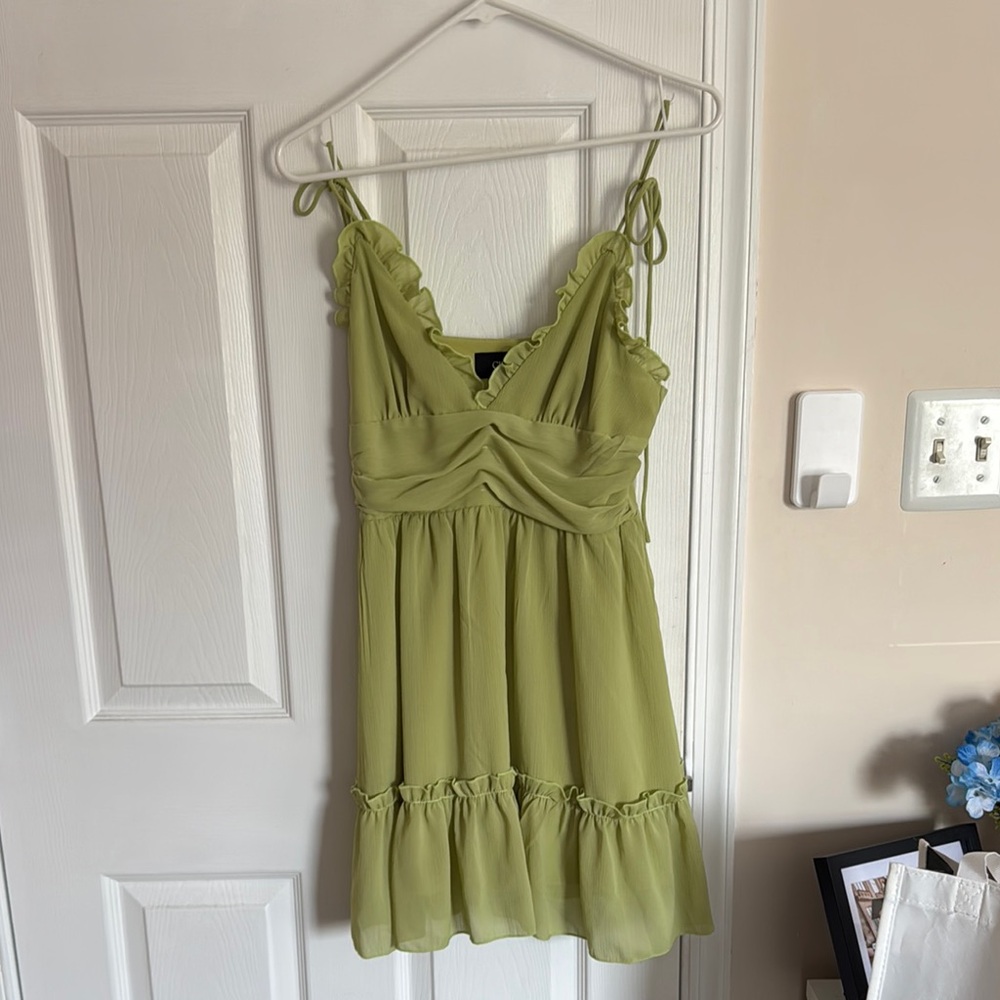 Cider Lime Ruffled Dress